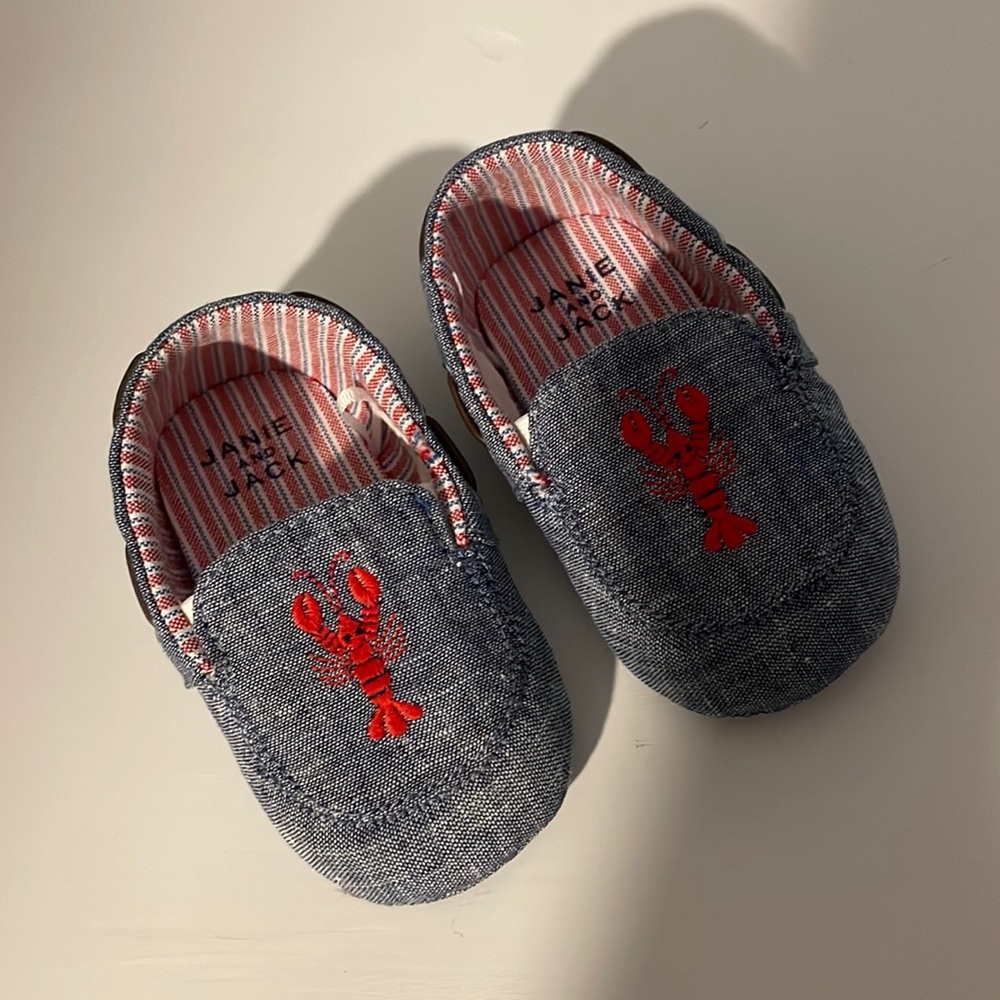 Janie and Jack Baby Booties with Lobsters